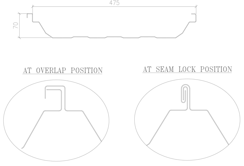 standing seam diagram